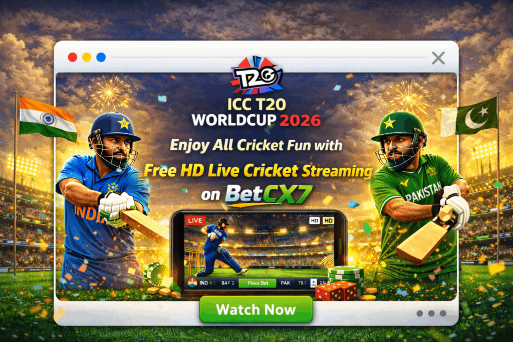 ICC T20 World Cup 2026 Live – Cricket Live Stream & India Pakistan Match  BetCX7